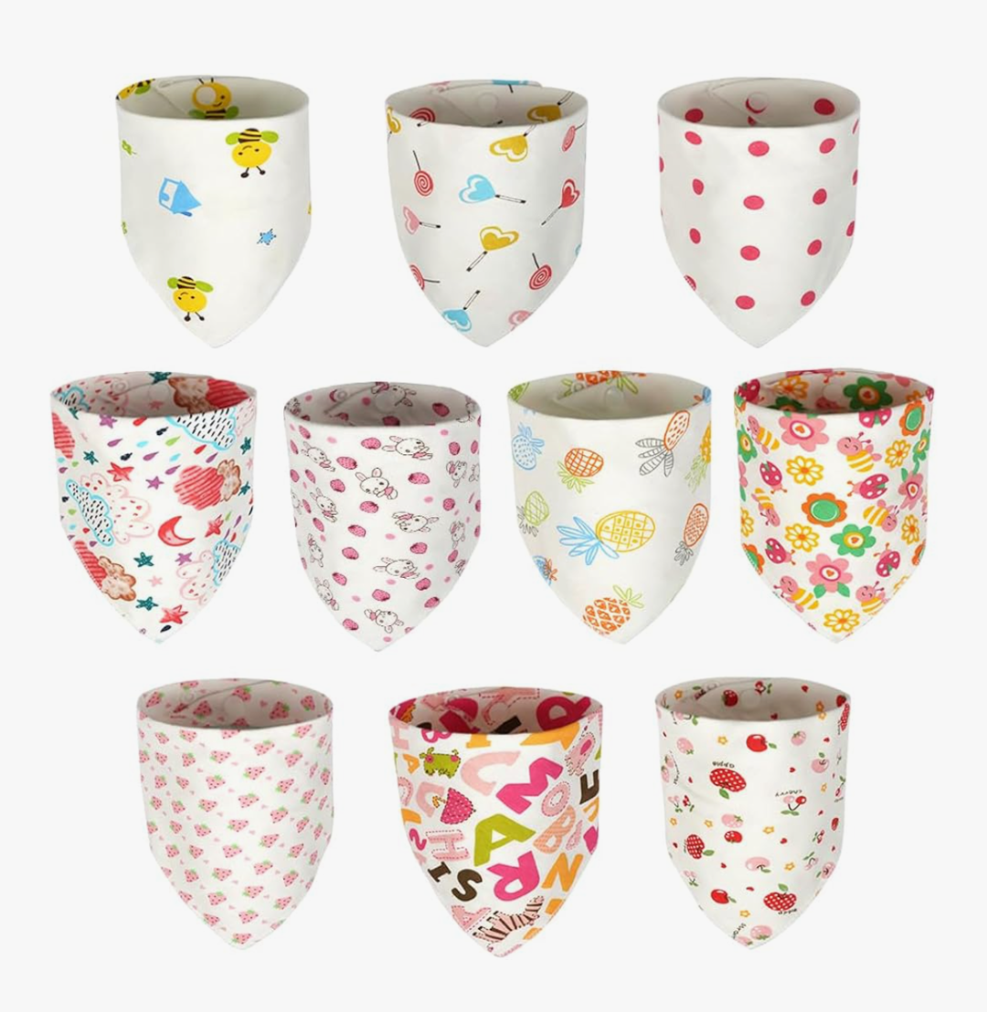 10 pc dribble bibs