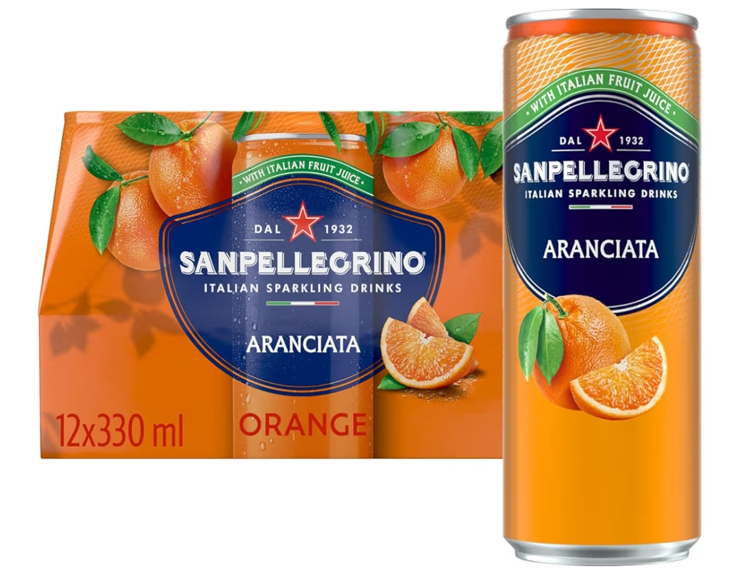 Orange Canned Soft Drink x12