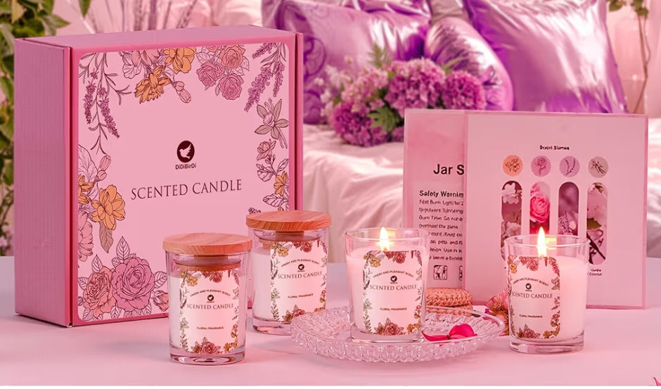 Scented Candles Gifts for Women Set 4 Pack