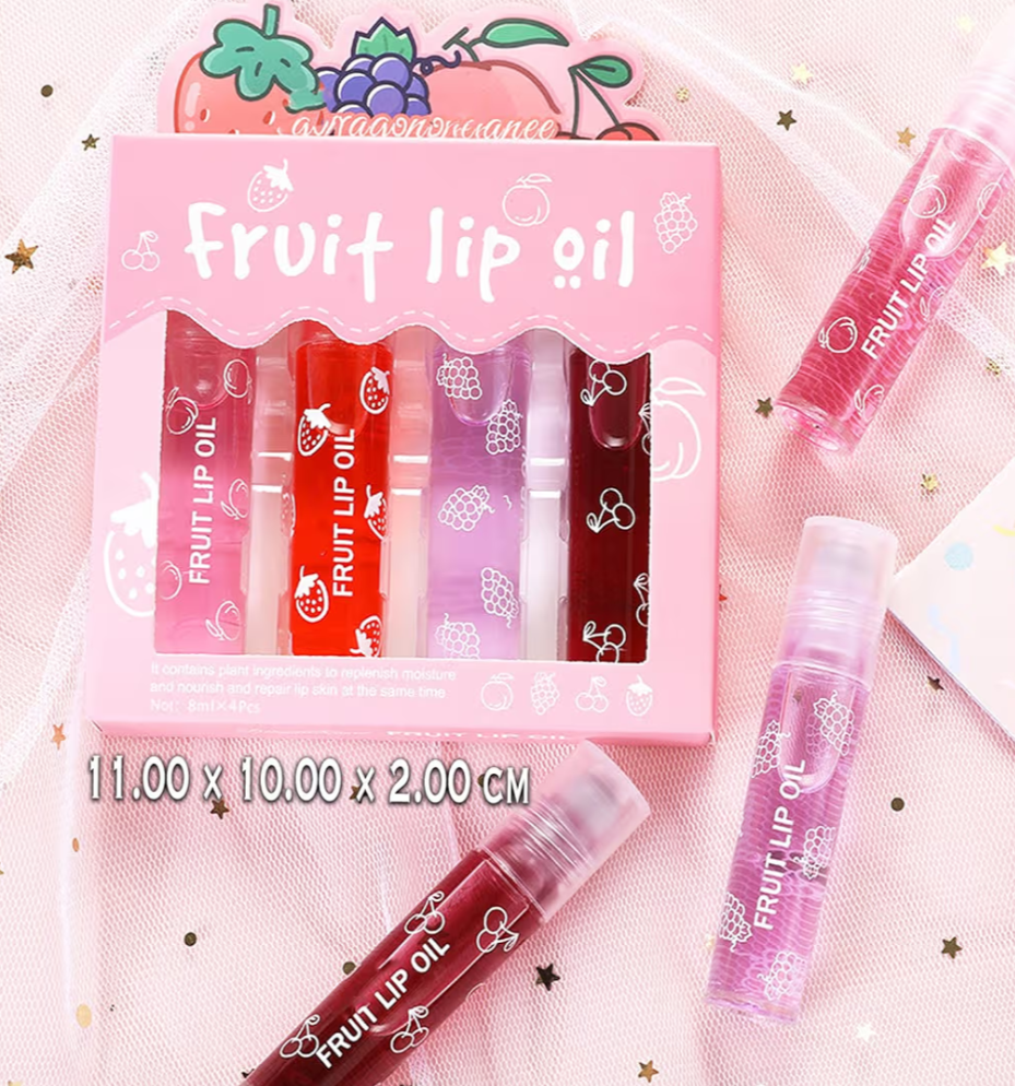 4PCS Plumping Clear Lipgloss set