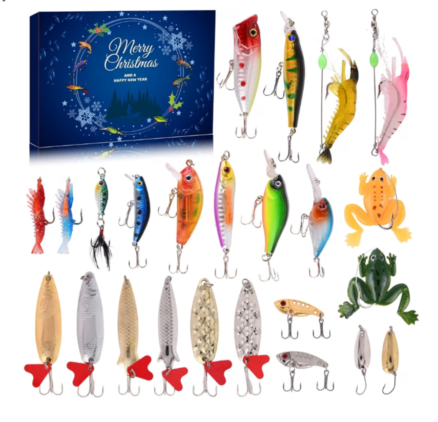 24 Days Fishing Lures Set for Fisher