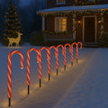 Candy Cane Christmas Outdoor Lights Pathway Lights 8-Pack