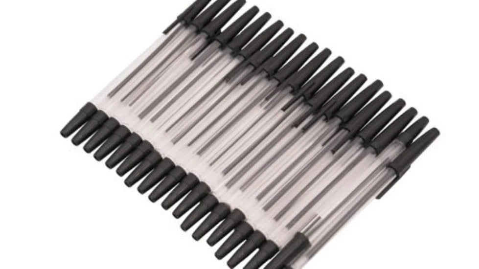 100 BLACK Ballpoint Pens
