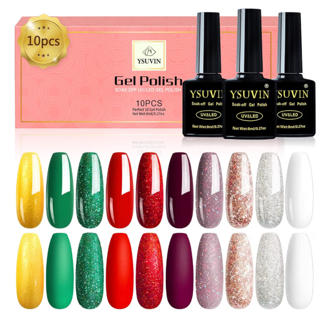 10 Pcs Winter Gel Polish Art Nail