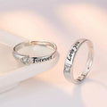 925 Sterling Silver Love Forever Adjustable Ring set
