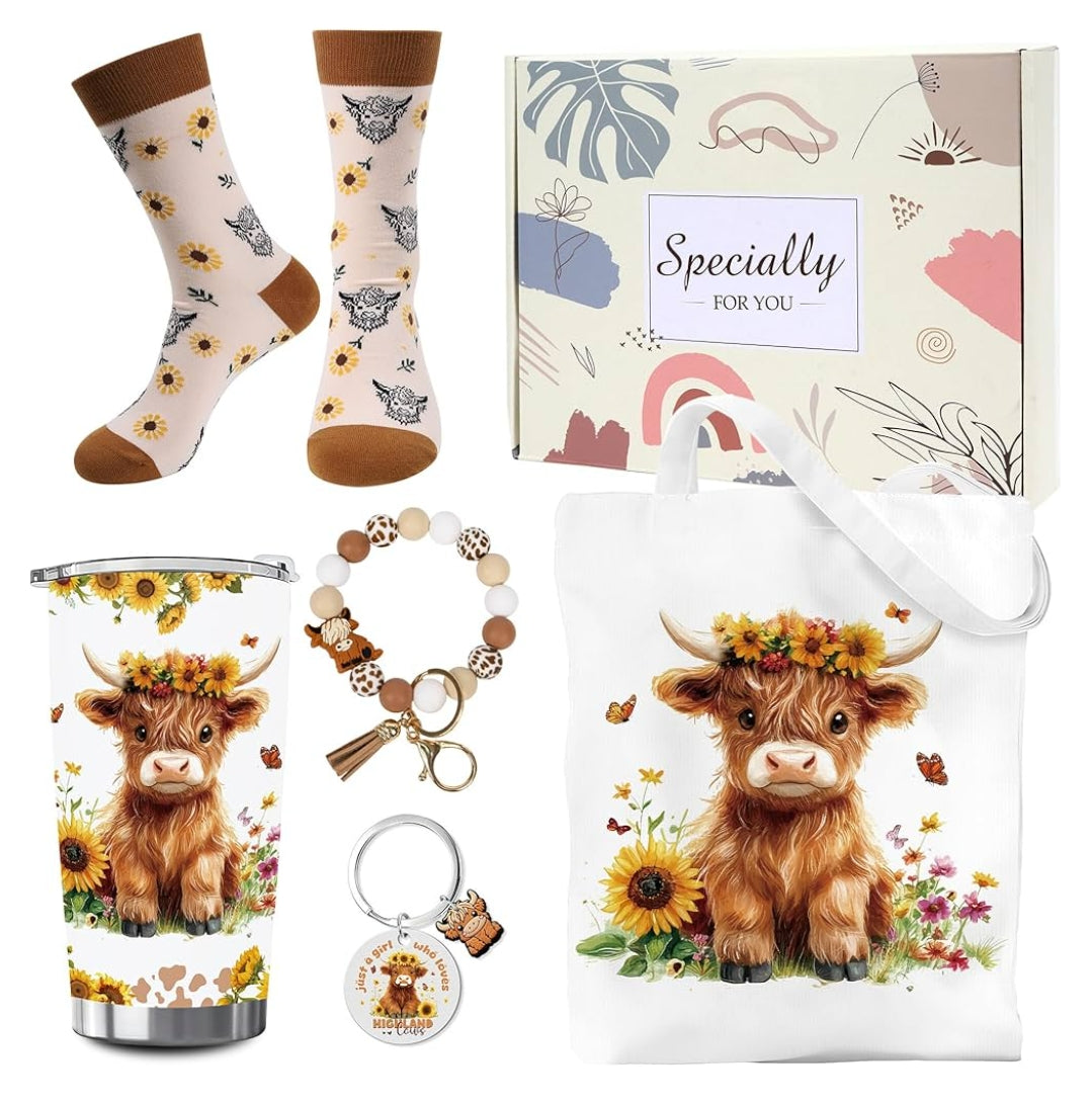Highland cow gift set