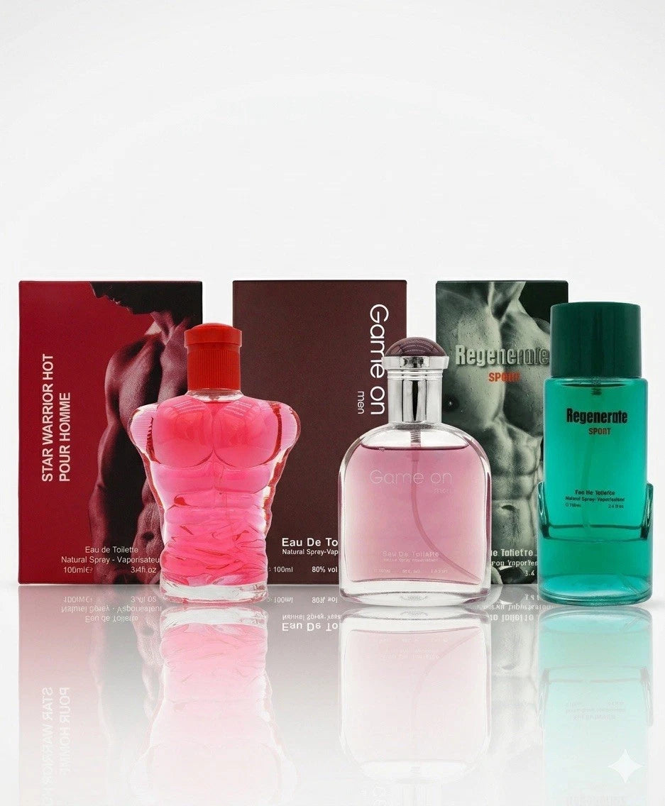 Mens Perfume Set 3 x 100ml Bottles