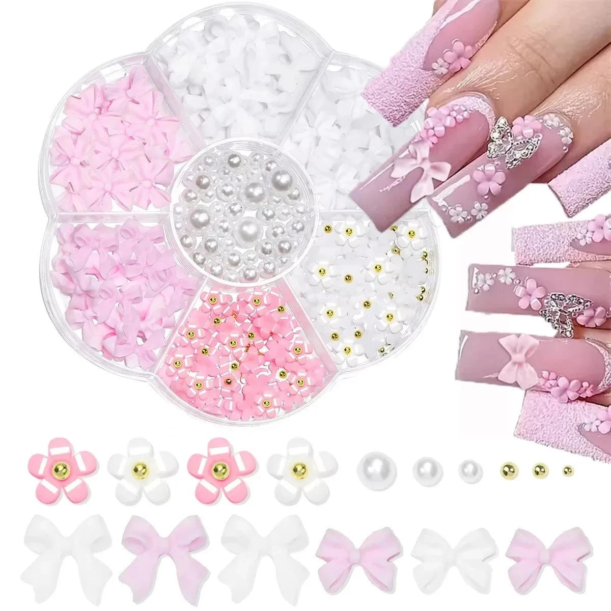Mixed 3D Nail Art Decoration Set