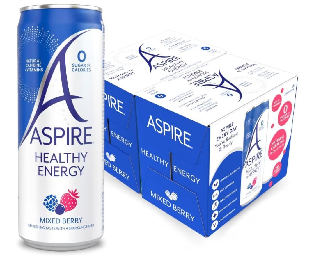 ASPIRE Healthy Energy Drink mixed berries x12