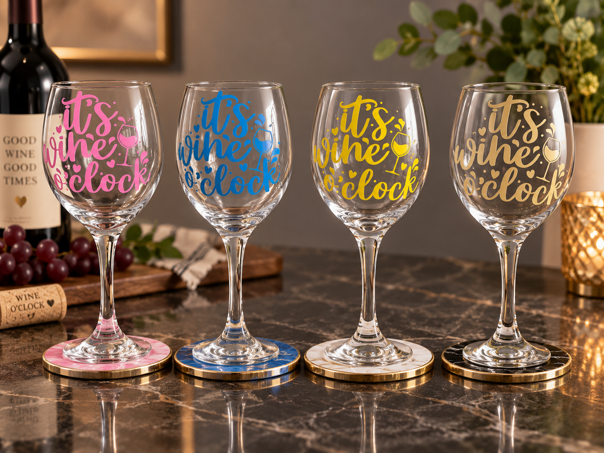 Personalised wine glasses