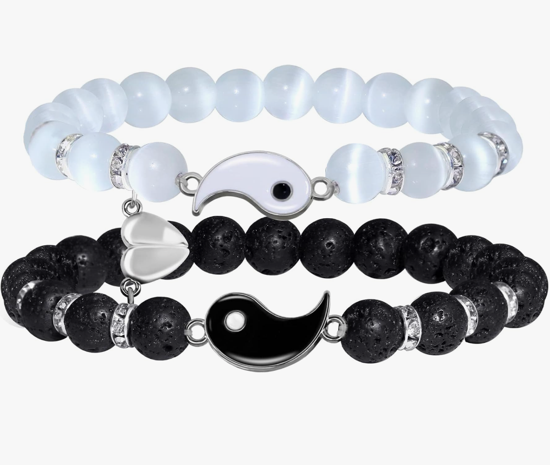 Yin Yang matching bracelets
