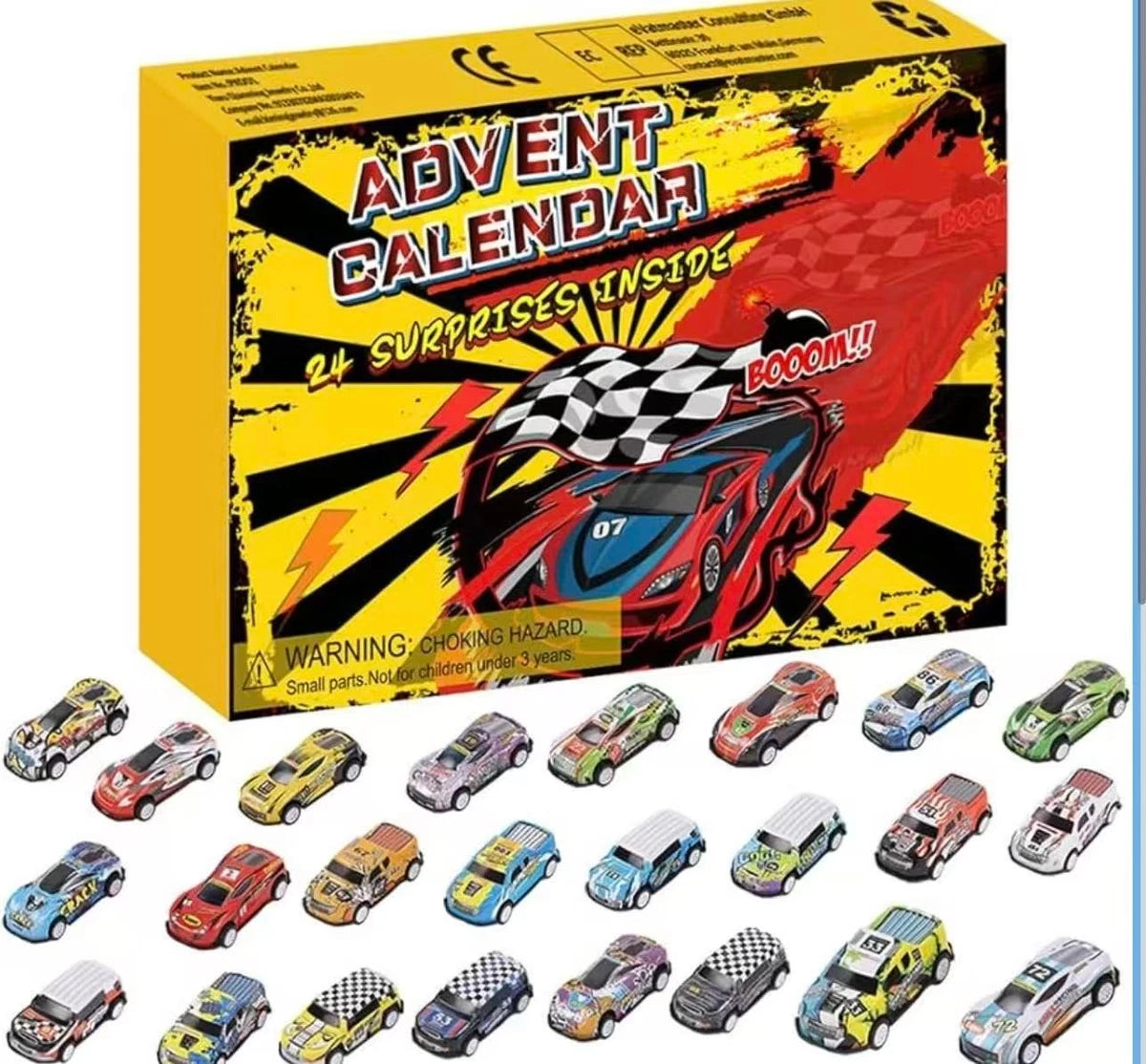 24Pcs Toys Car Advent Calendar