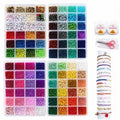 15000Pcs Seed Beads Set 96 Colors Bracelet Jewelry Making Kit