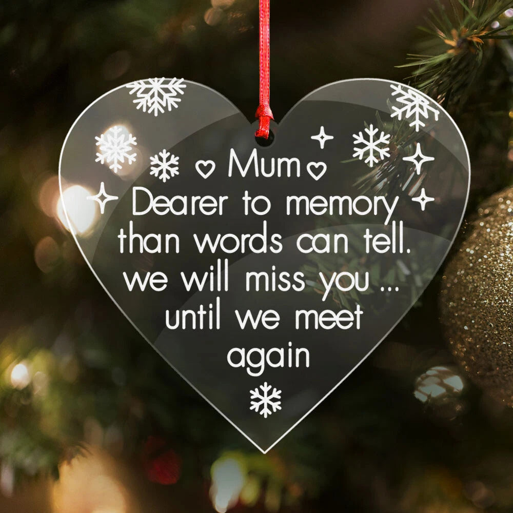 Personalised Heart Memory Christmas Tree Ornament