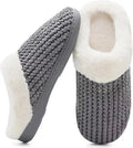 Grey slip on slippers