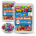 1000 Pony Beads 9x6mm Acrylic Plastic Mixed