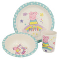 Peppa 3Pcs Wooden Kids Dining Set