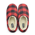 Mens red checkered slippers