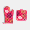 Pumpkin Print Oven Mit & Pot Stand Set