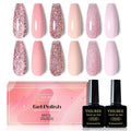 6 PCS Pink Glitter Set