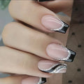 24x Medium Glossy Ballet False Nails