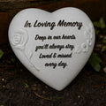 Heart Memorial IN LOVING MEMORY Grave Tribute Stone