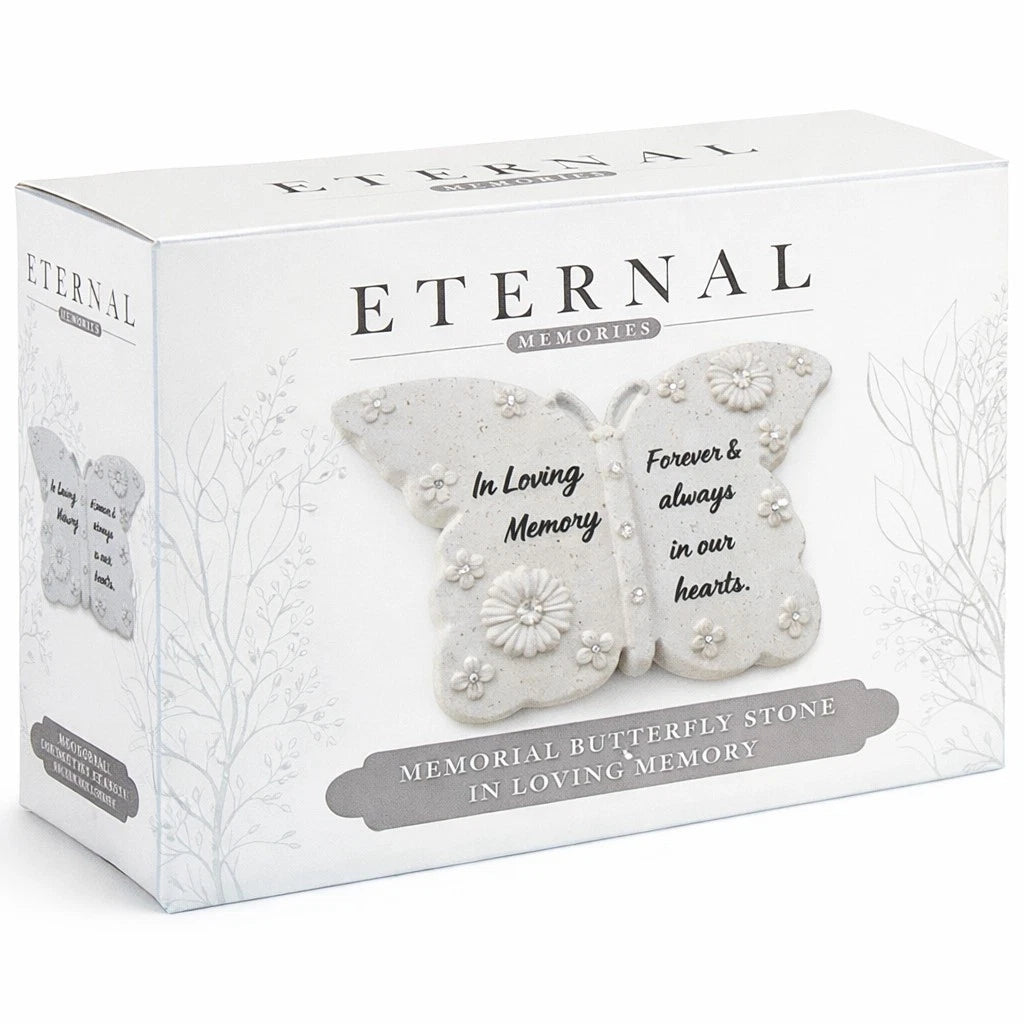 IN LOVING MEMORY Butterfly Memorial Stone Grave