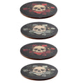 Skulls & Roses Cork Coasters Set of 4
