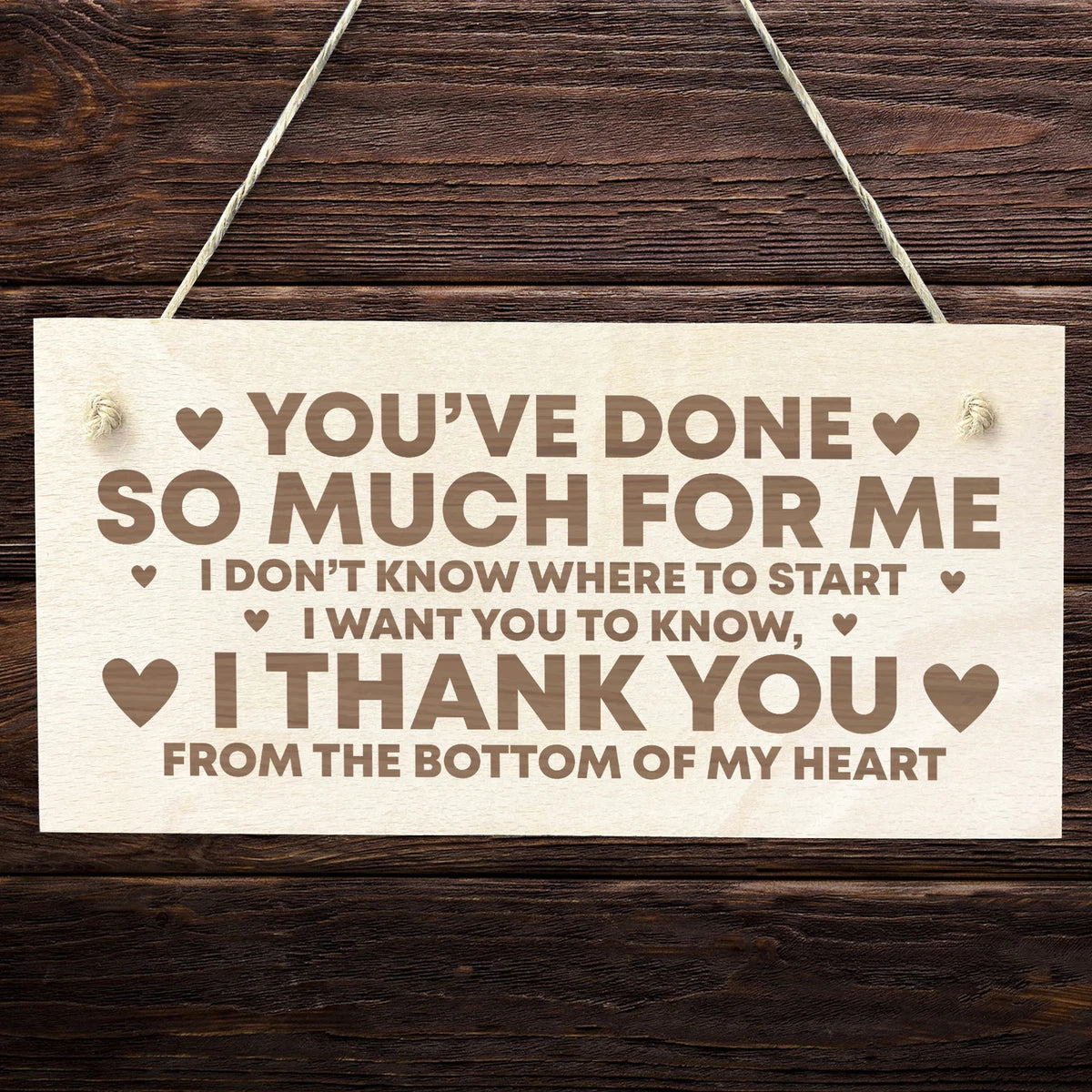 Thank you sign