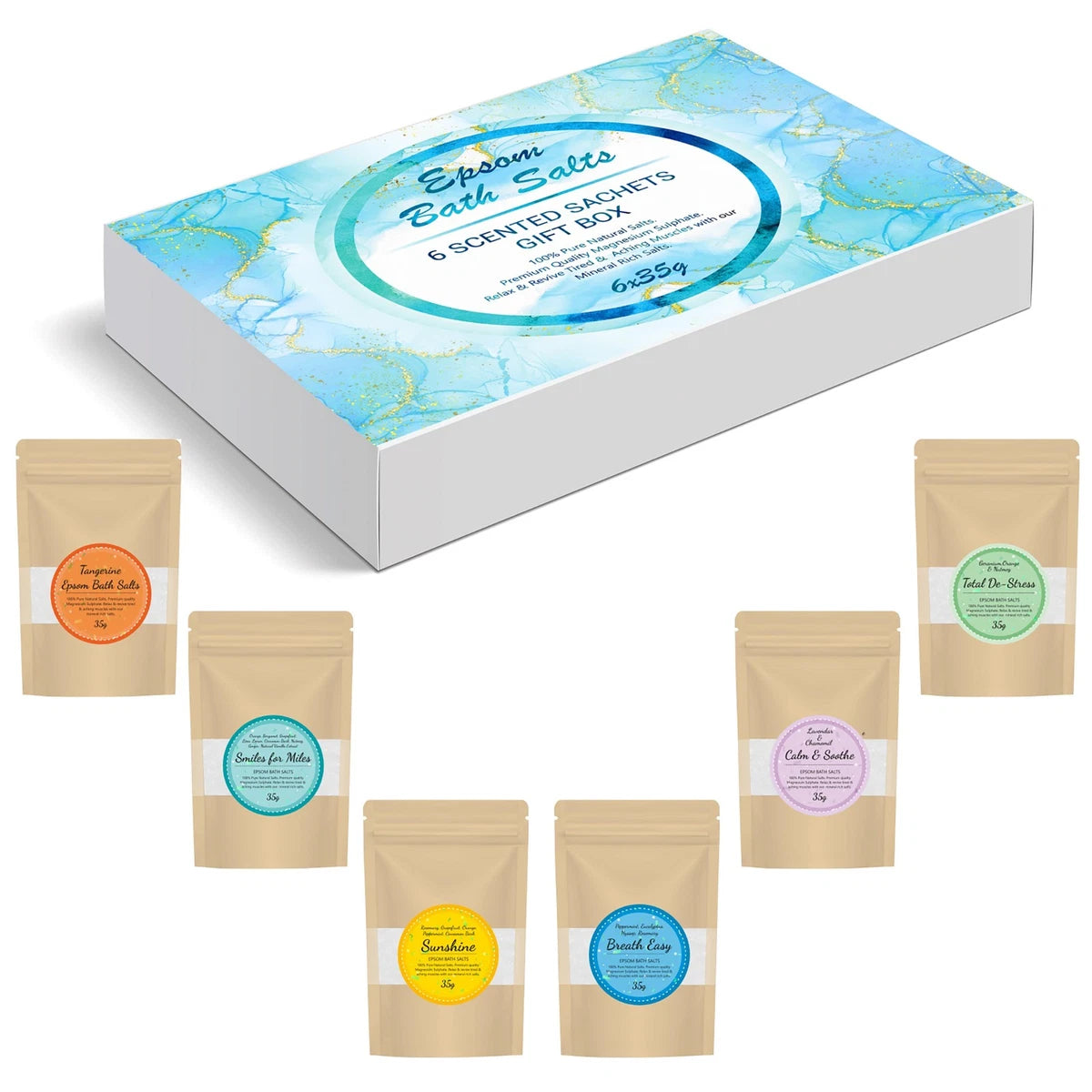 Set Scented Epsom Salts 6x35g