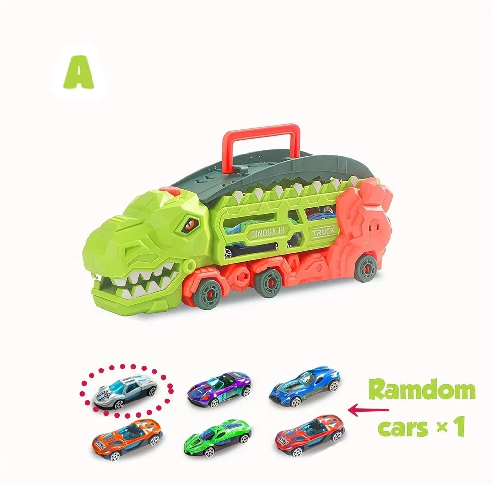 Truck Car Dinosaur Transport Carrier with Pull Back Dino Car