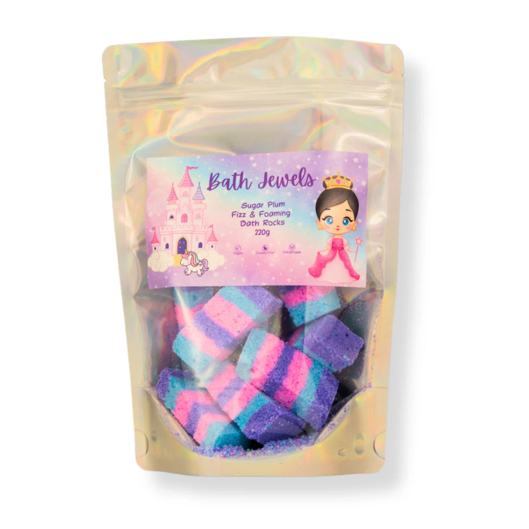 Bath Fizzer Jewels Bath Bomb Princess Plum Peach Nectarine Fragrance