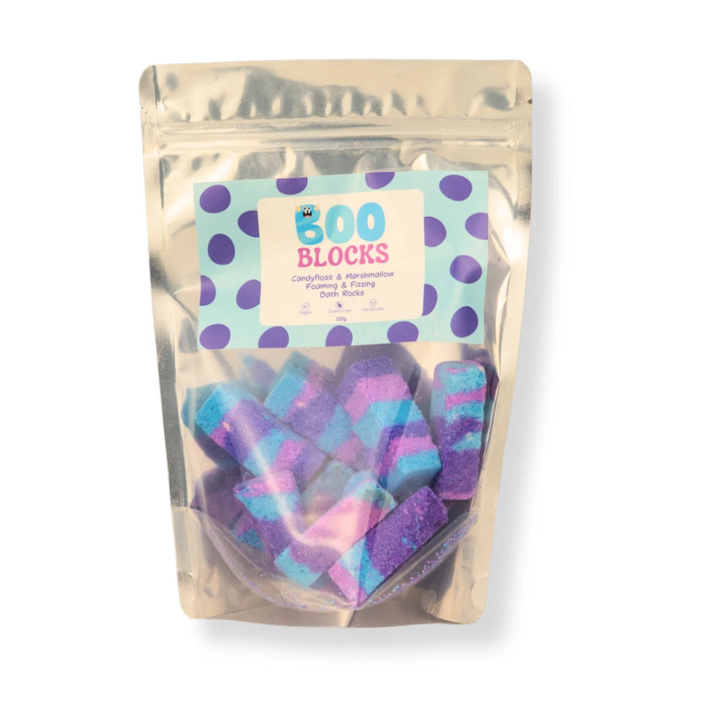 Boo Blocks Bath Bomb Fizzer Candy Floss Marshmallow Vanilla Fragrance