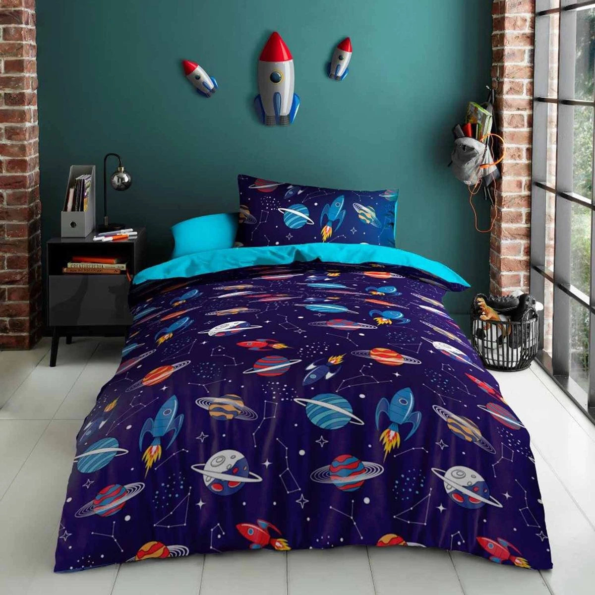Space Boys Single Duvet Set